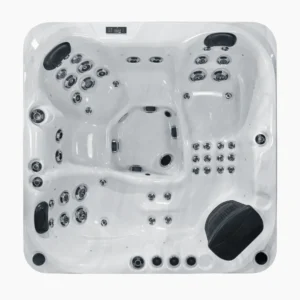 Außenwhirlpool Modell Happy in Sterling Silver von Oben